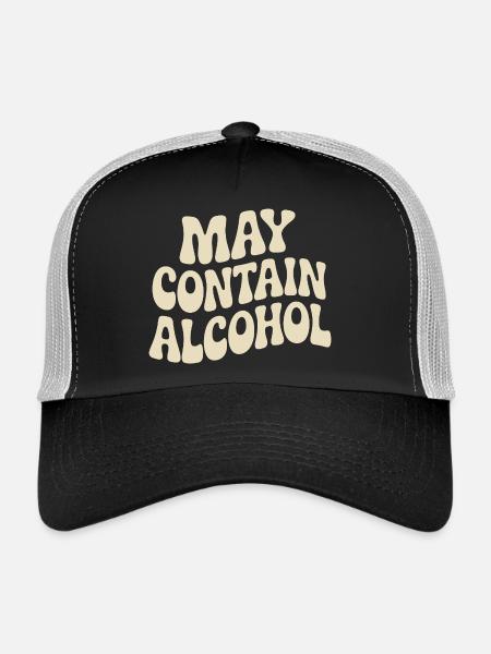 Peut contenir de l’alcool Alkohol Mallorca Saufen JGA - Casquette trucker  - noir/gris pierre - Devant