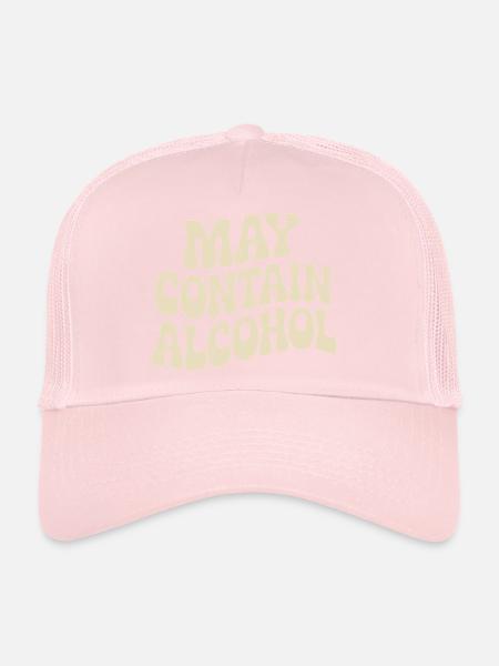 Peut contenir de l’alcool Alkohol Mallorca Saufen JGA - Casquette trucker  - rose pâle - Devant
