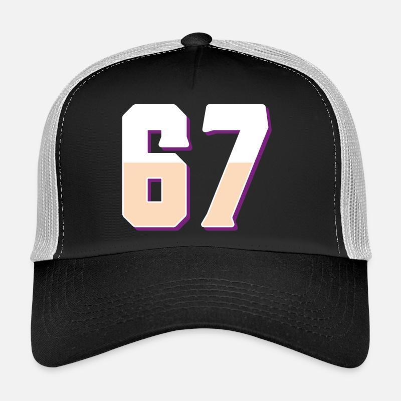 6 7 – Trendiges, minimalistisches Textdesign, Trucker Cap