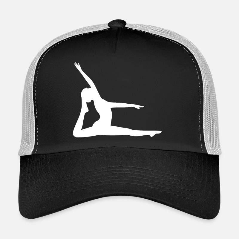 Yoga Silhouettes Blanches Casquette trucker 