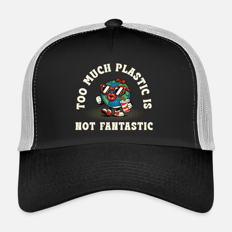 Too Much Plastic – Not Fantastic Umwelt Spruch Trucker Cap