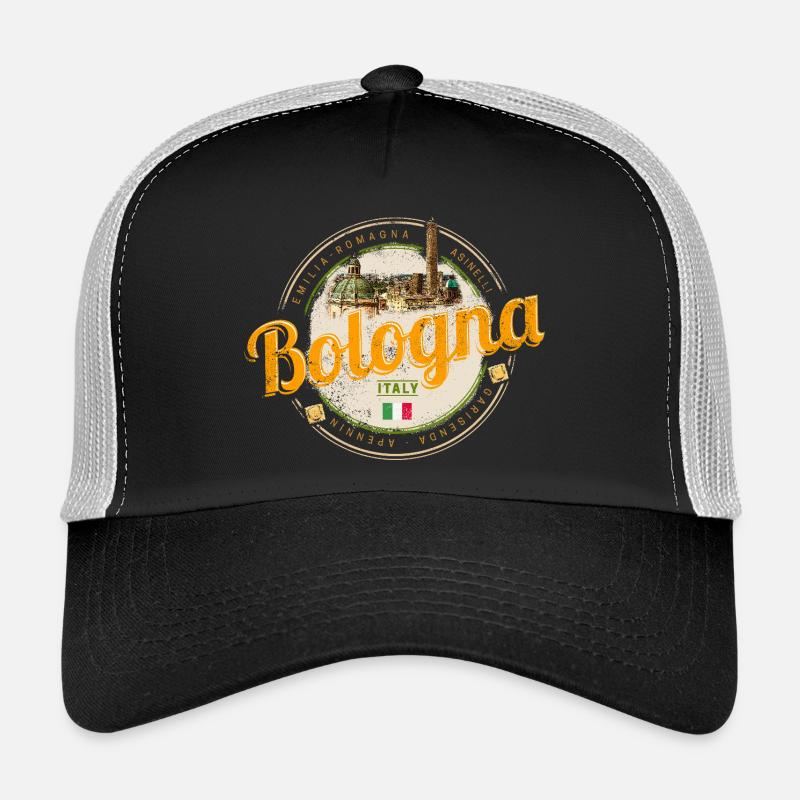 Bologna Emilia-Romagna with Pasta Italy Souvenir Trucker Cap