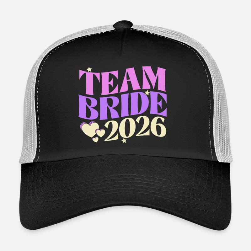Team Bride 2026 - Trucker Cap - Schwarz/Steingrau