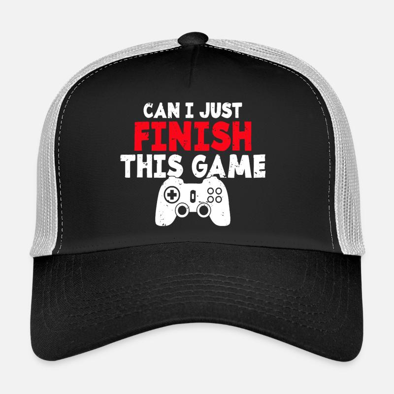 Can I Just Finish This Game - Trucker Cap - black/stone grey