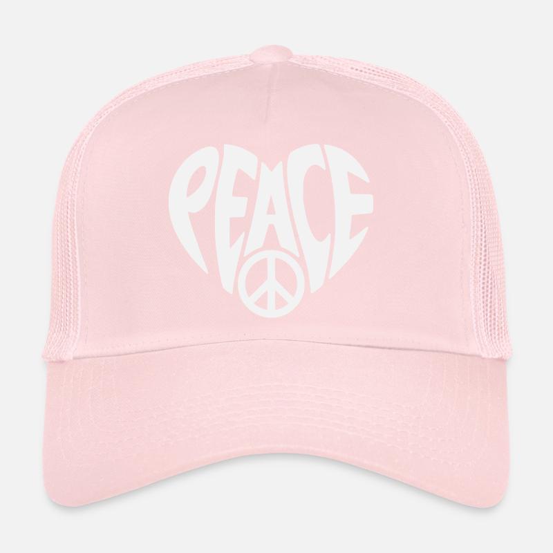 Peace Herzdesign mit Peacezeichen Trucker Cap