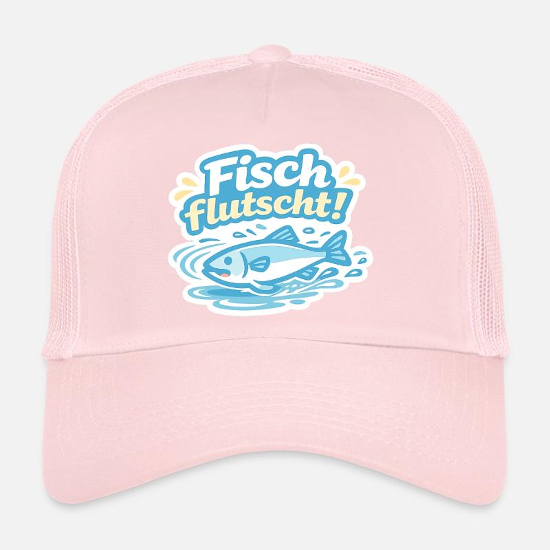 Fisch flutscht! Cartoon-Sticker Trucker Cap