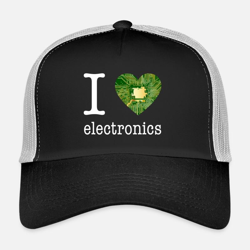 I love Electronics - électronique / idée cadeau Casquette trucker 