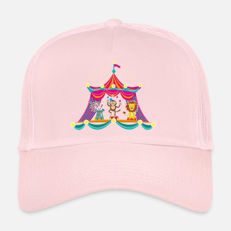 Circus - Monkey Circus - Circus Animals Hare Lion Trucker Cap
