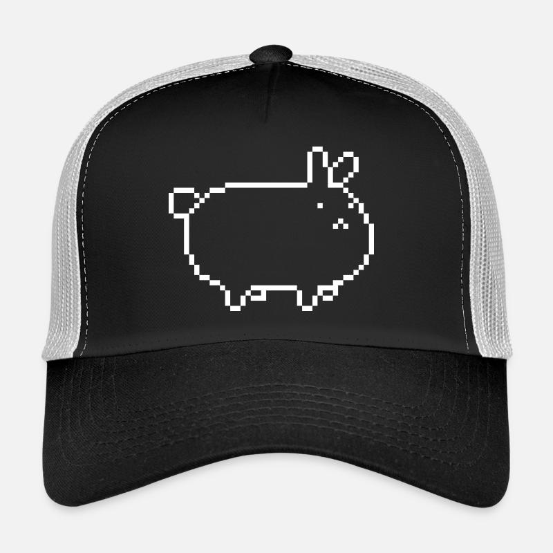 rabbit_pixel - Trucker Cap - black/stone grey