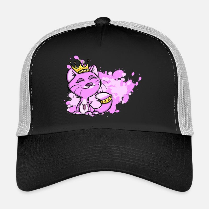 Gitty glamour chat diva princesse aquarelle Casquette trucker 