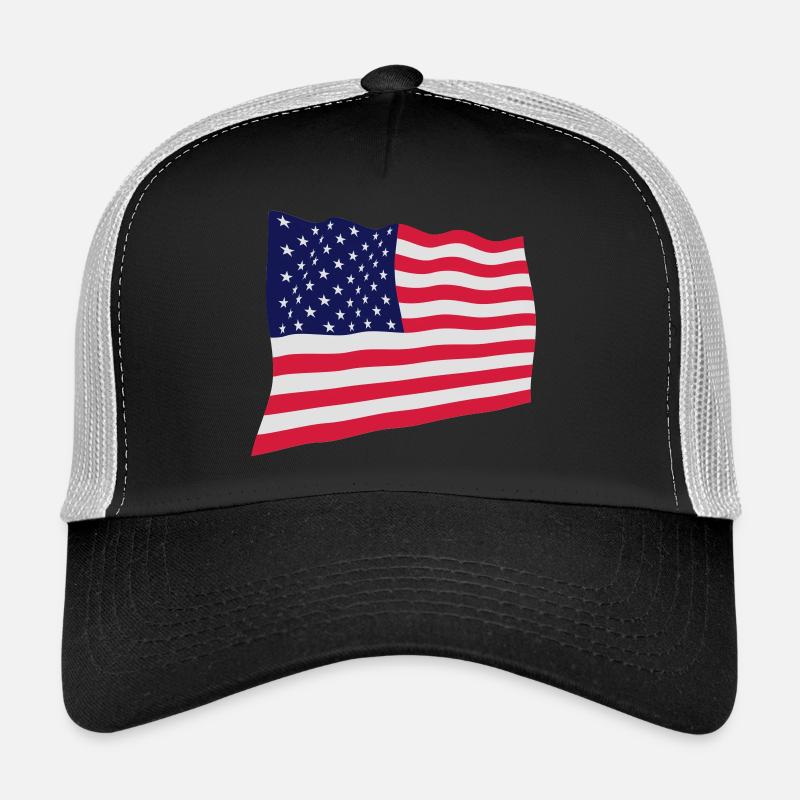 USA - Trucker Cap - Schwarz/Steingrau