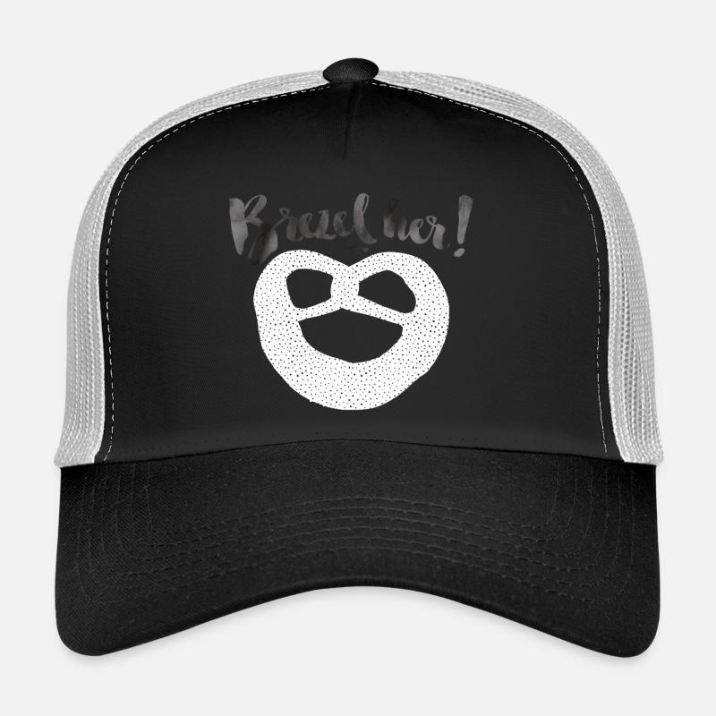 Brezel Her! Dotties - Trucker Cap - Schwarz/Steingrau