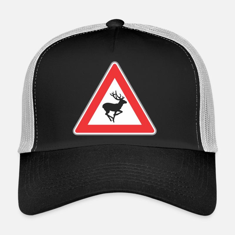 Signalisation routière cerfs Casquette trucker 