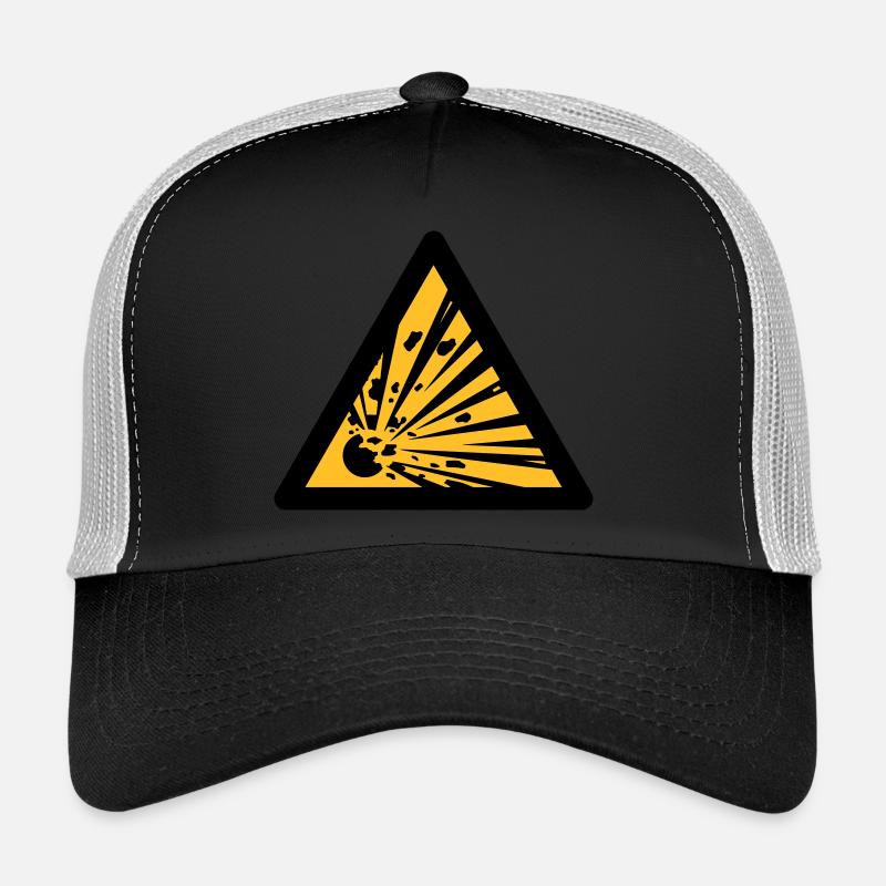 Symbole de danger - Explosifs (2 couleurs) Casquette trucker 