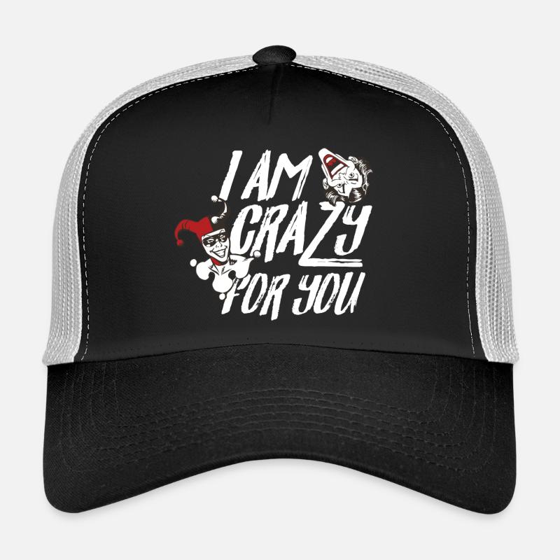 DC Comics Joker Harley Quinn Crazy For You Spruch Trucker Cap