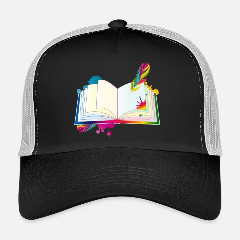 journal hétéroclite avec plume et blobs Casquette trucker 