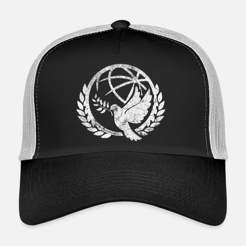 Peace Dove - Trucker Cap - Schwarz/Steingrau