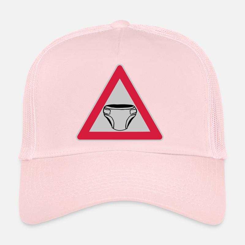 Vorsicht Schild Windel Trucker Cap