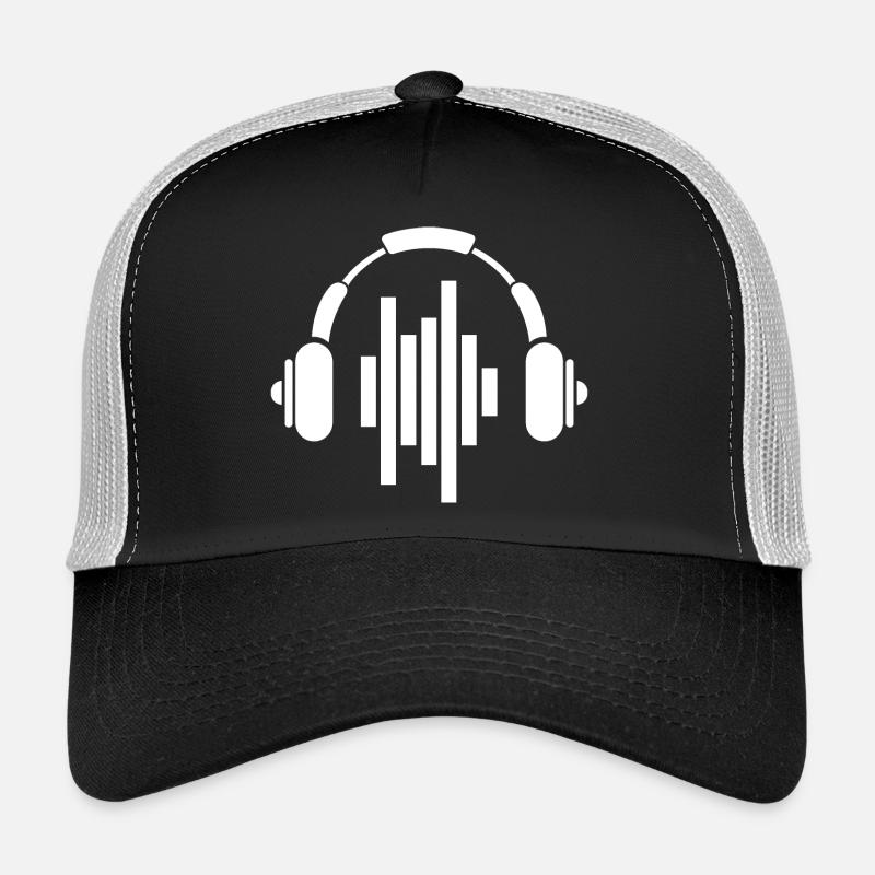 Kopfhörer Symbol Musik Töne beats Dj techno dnb Trucker Cap