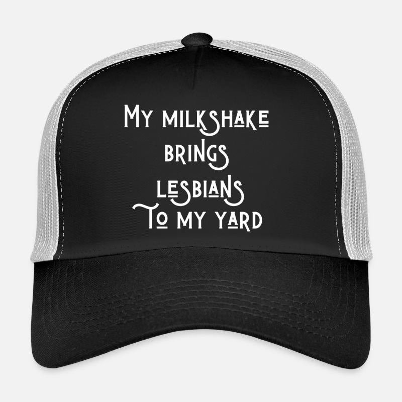 Funny lesbian text Trucker Cap