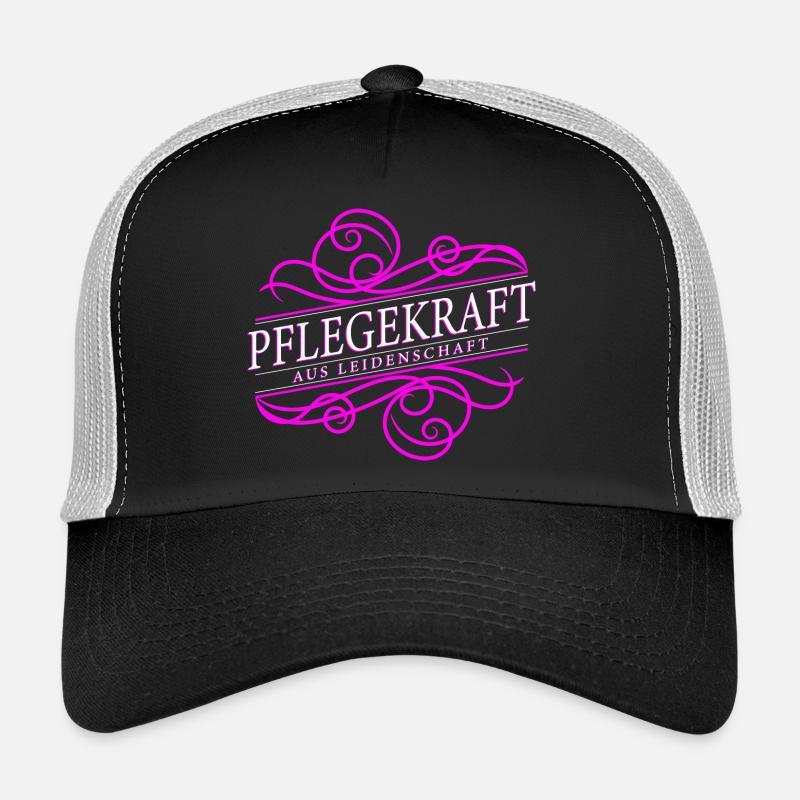 Pflegekraft aus Leidenschaft - Trucker Cap - Schwarz/Steingrau