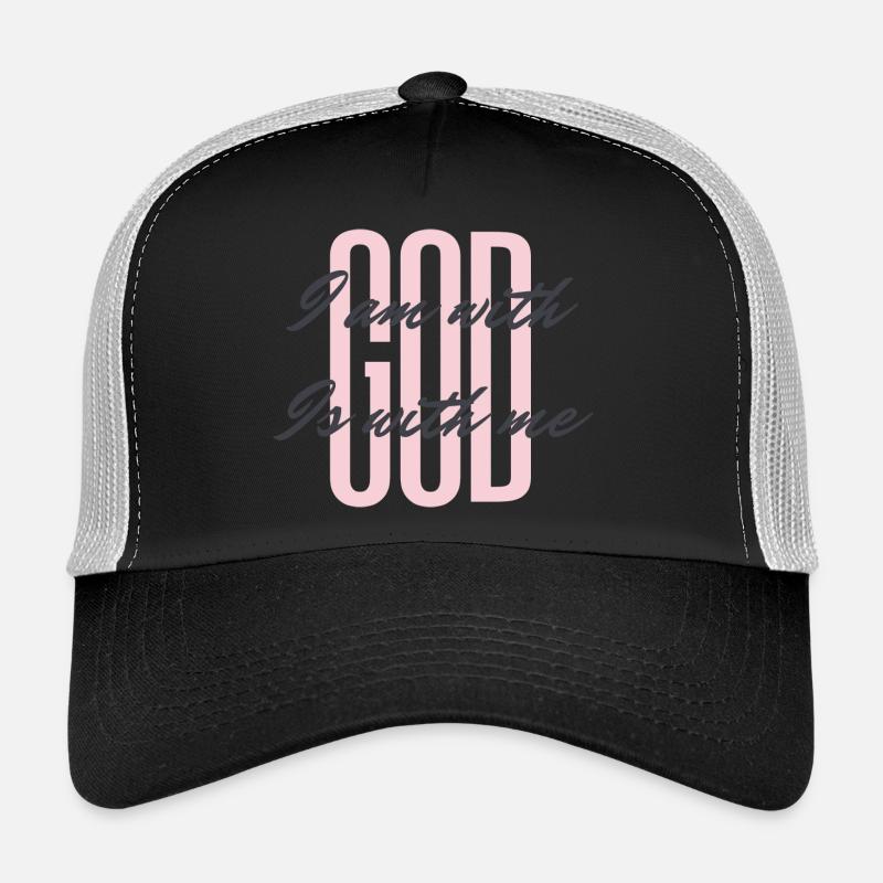 God is with me - Trucker Cap - black/stone grey