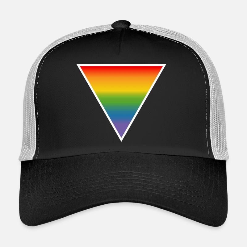 Regenbogen LGBTQIA triangle white Trucker Cap