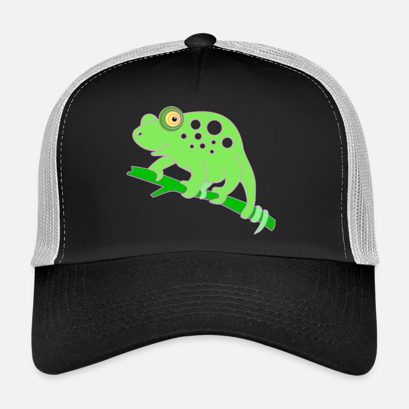 Chamaeleon tier - Trucker Cap - Schwarz/Steingrau