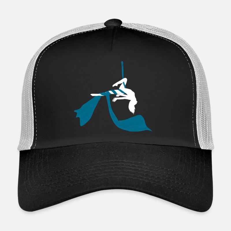 Aerial Silk weiß - Trucker Cap - Schwarz/Steingrau