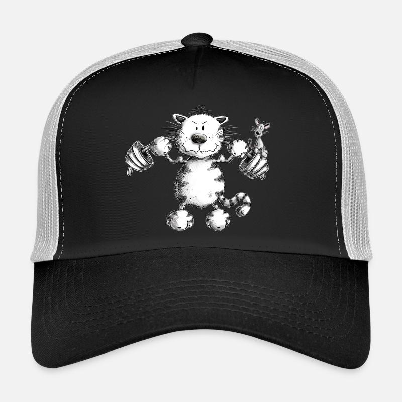 Cat Muscle Soreness Weight Training Trucker Cap