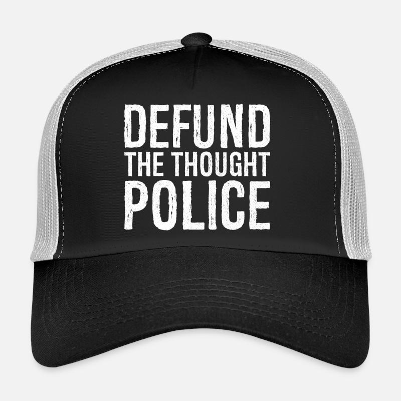 Deft die Gedankenpolizei - Trucker Cap - Schwarz/Steingrau