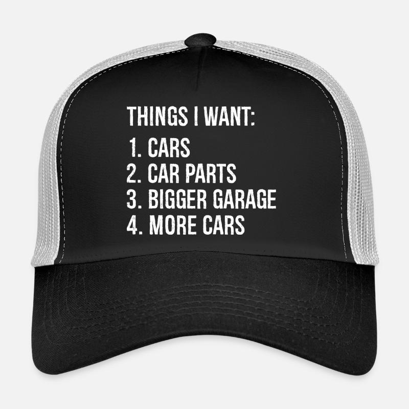 Dinge, die ich will Autos Autoteile größere Garage Autos Trucker Cap