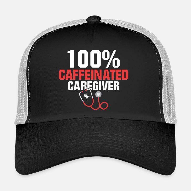 100 % caféiné Aidant aidant Casquette trucker 