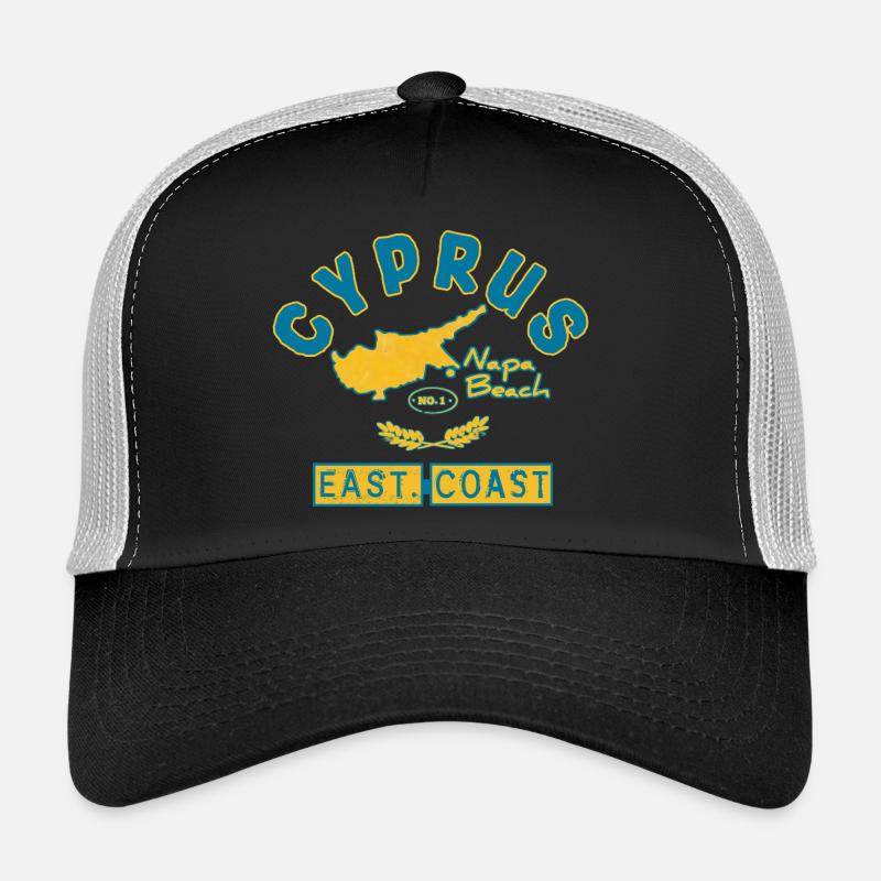 Chypre - Voyage Chypre - Carte des drapeaux - Grèce Casquette trucker 