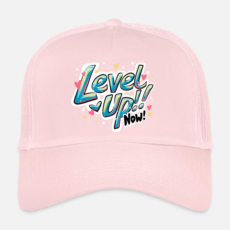 Vibrant Inspirant 'Level up now !' Conception du devis Casquette trucker 