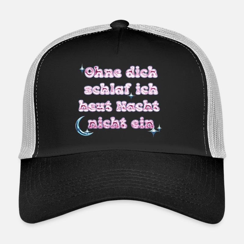 Sans toi - Conception de texte Y2K Casquette trucker 