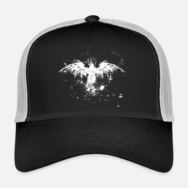 Grunge Eagle Rise - Casquette trucker  - noir/gris pierre