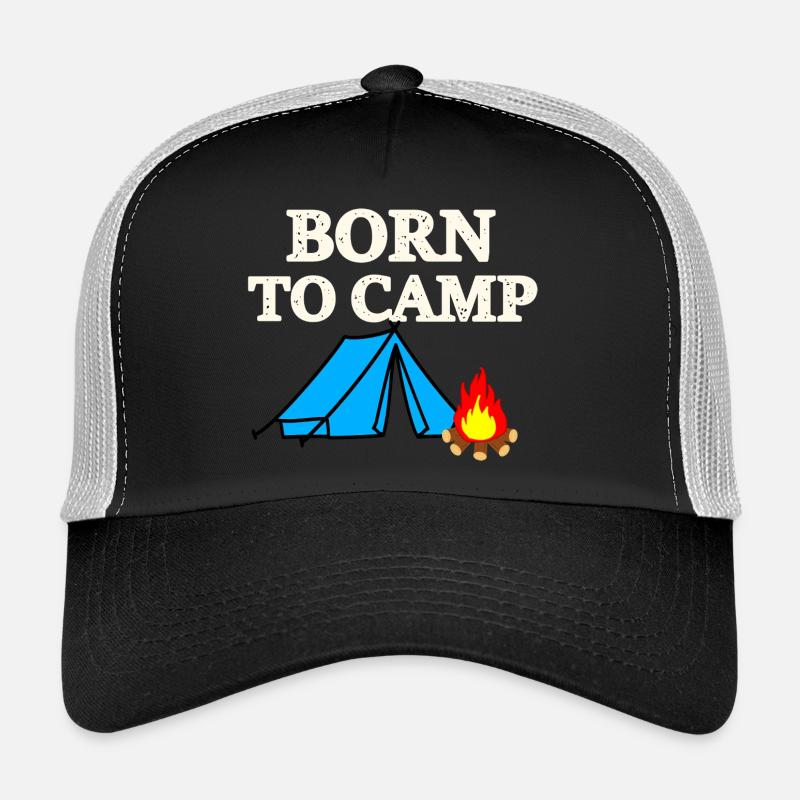 Born To Camp - Trucker Cap - black/stone grey