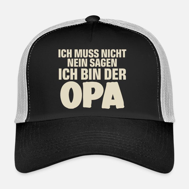 Opa - Trucker Cap - Schwarz/Steingrau