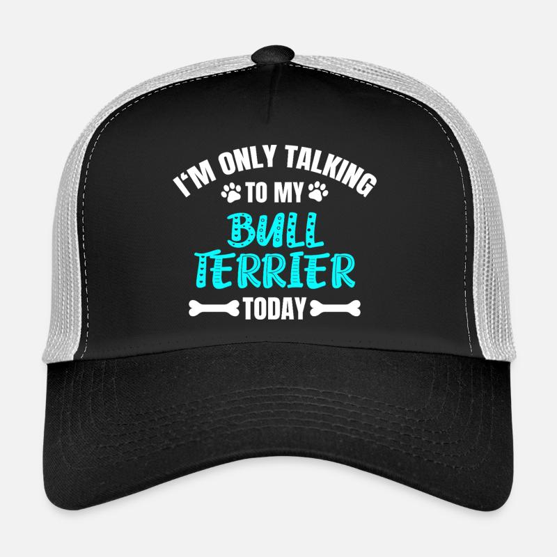 Bull Terrier Bullterrier - Trucker Cap - Schwarz/Steingrau