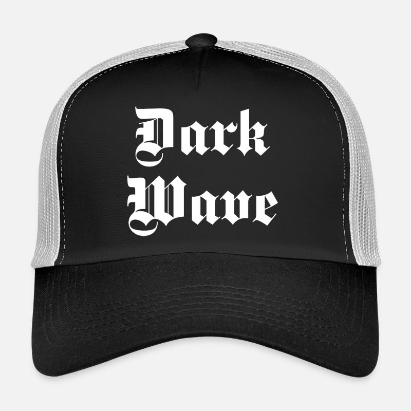 Dark Wave Musik Gothic Typografie Trucker Cap
