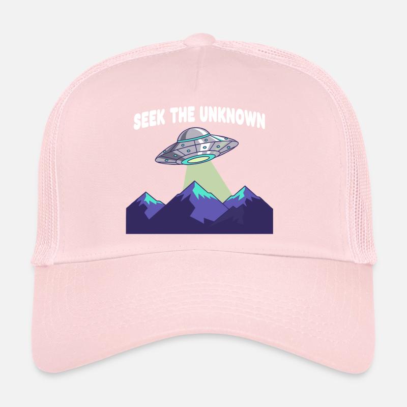 OVNI au-dessus des chaînes de montagnes Casquette trucker 