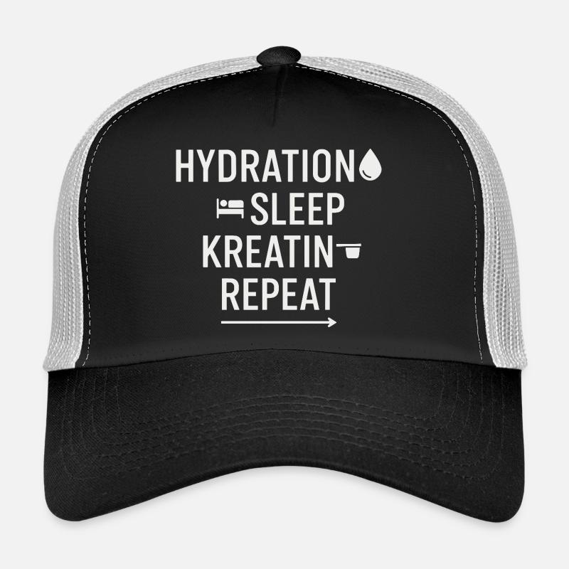 Hydration Sleep Creatine Repeat Trucker Cap