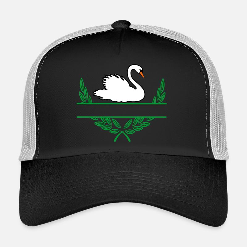 Couronne de laurier cygne avec espace de noms Casquette trucker 