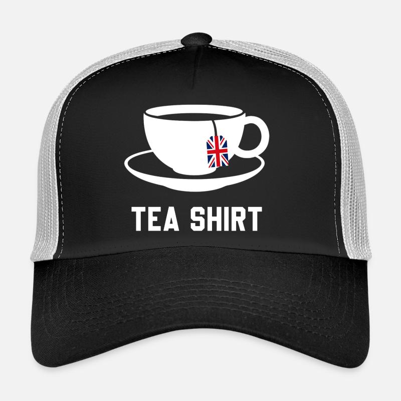 Tea Shirt – Calm Teacup Pun - Trucker Cap - black/stone grey