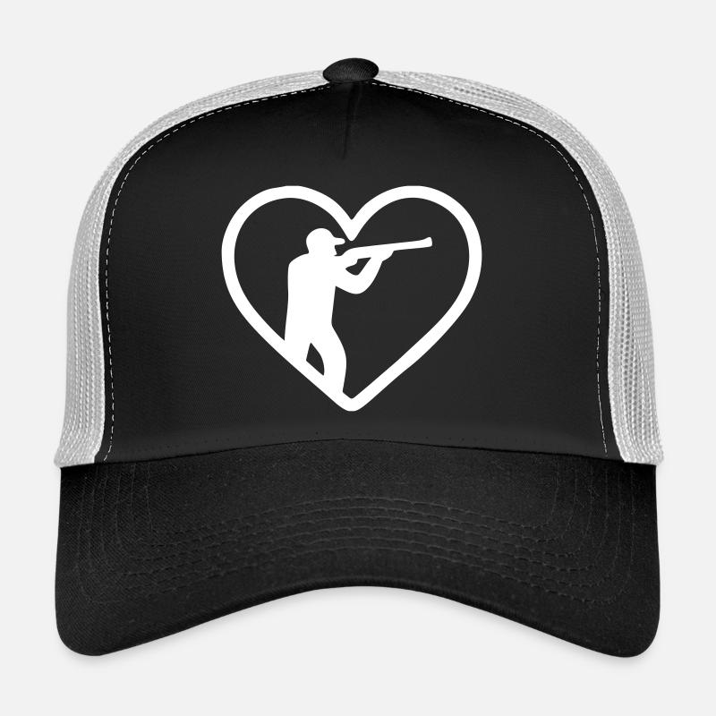 Chasse au cœur – Silhouette Hunter Design Casquette trucker 