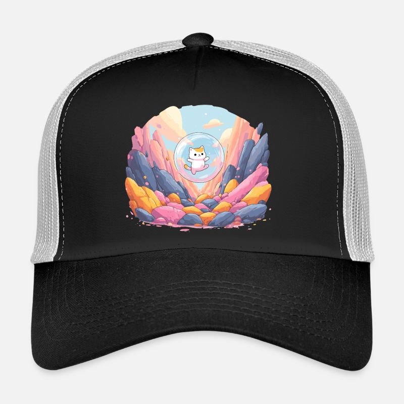 Cat ball in the colored canyon Trucker Cap