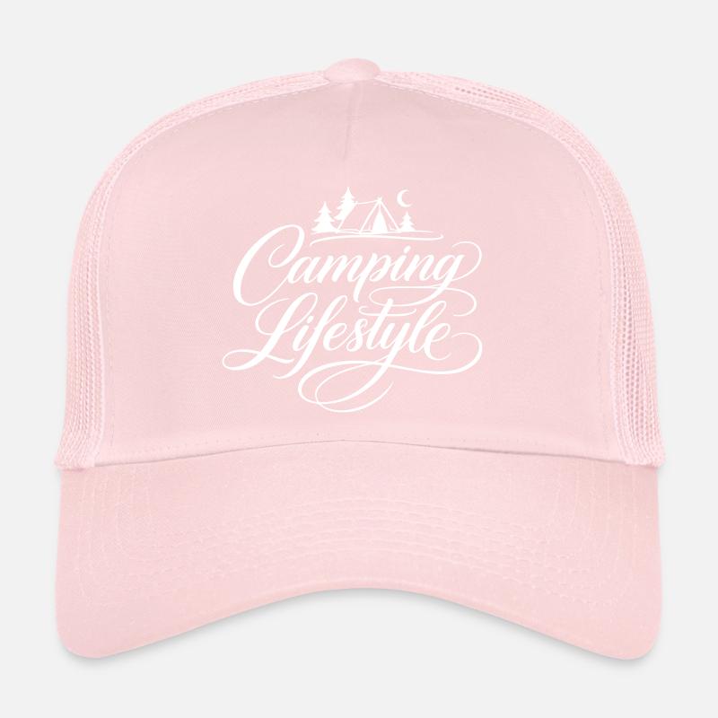 Camping Leben Spruch Zelt Trucker Cap