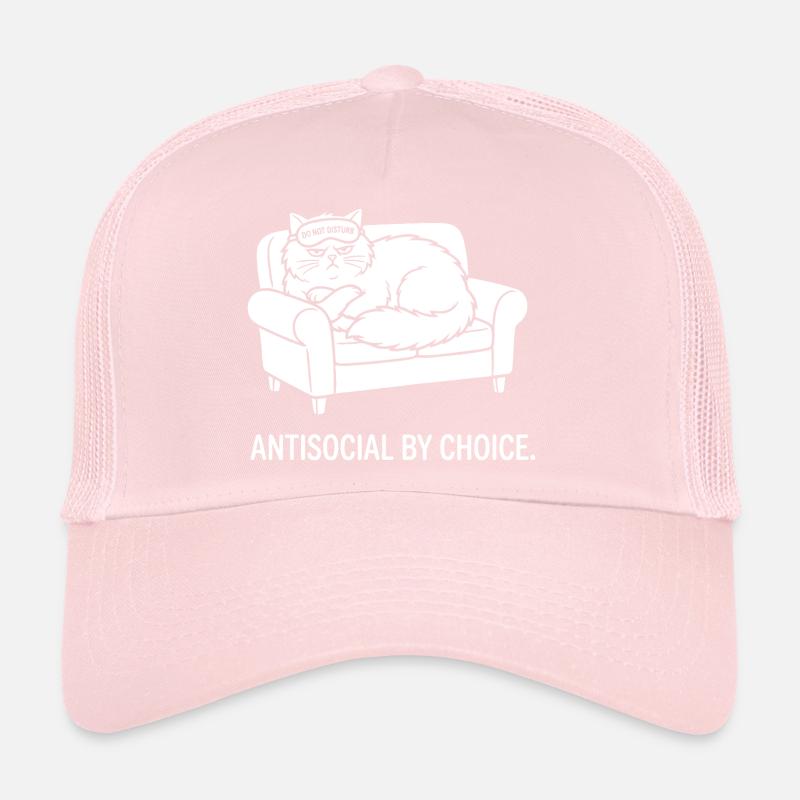 Antisocial par choix cadeau de chat Casquette trucker 
