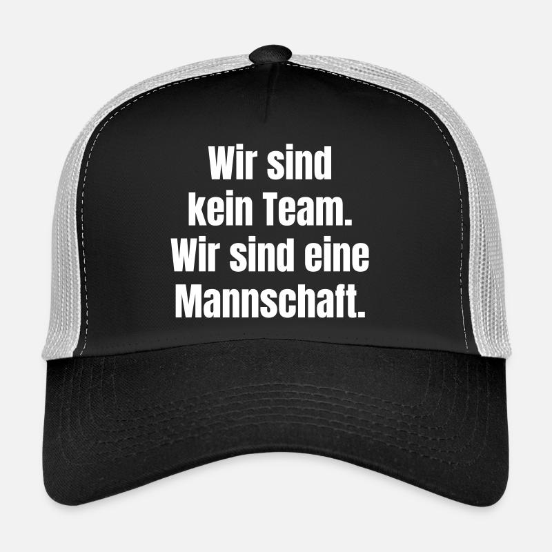 Wir sind eine Mannschaft Typo-Poster Trucker Cap